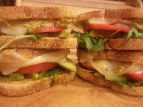 Avocado Pesto Grilled Cheese on Sourdough