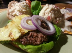 Pimento Cheese & Pineapple Cheeseburgers