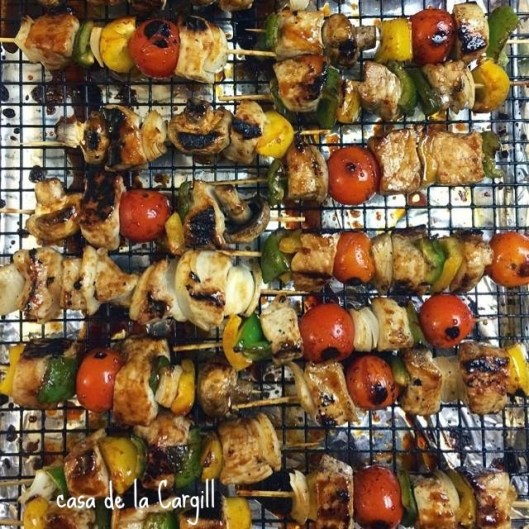 Brown Sugar Sriracha Pork Kabobs
