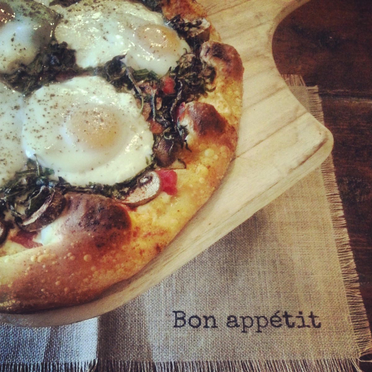 Breakfast with Morris Day Marinated Arugula, Baby Bella & Sun Dried