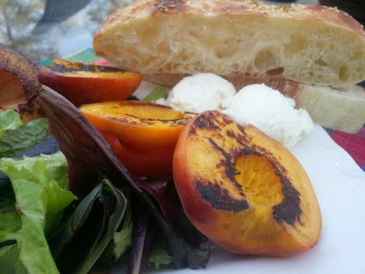 Grilled Stone Fruit Salad with Fresh Ricotta