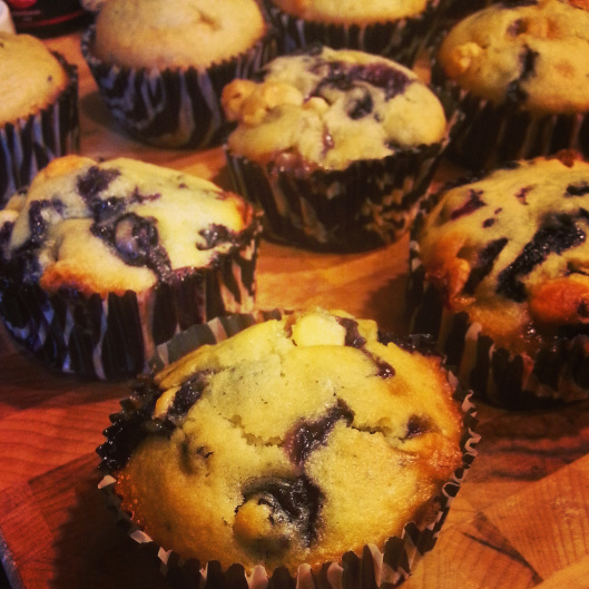 Blueberry & White Chocolate Muffins